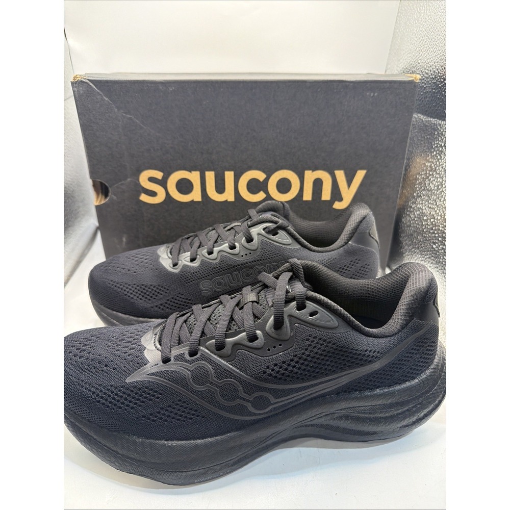 Saucony Ride 19 Women's Everyday Low Top Running Shoes Triple Black Size 8 NIB